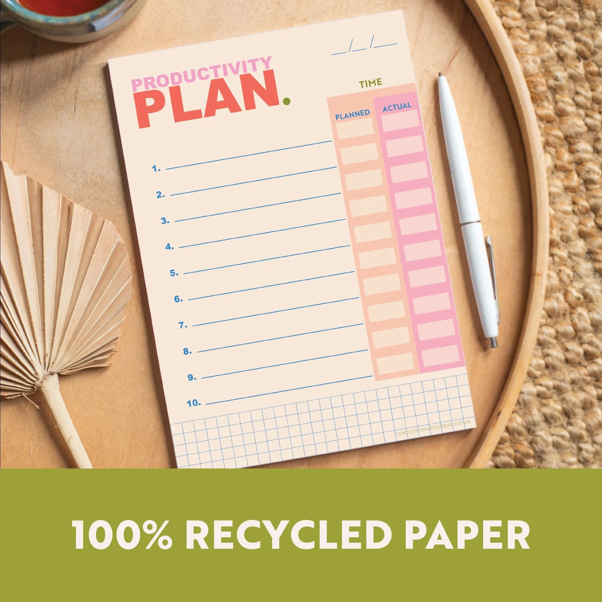 A5 Daily Planner Pad | Time Clarity & Productivity Planner