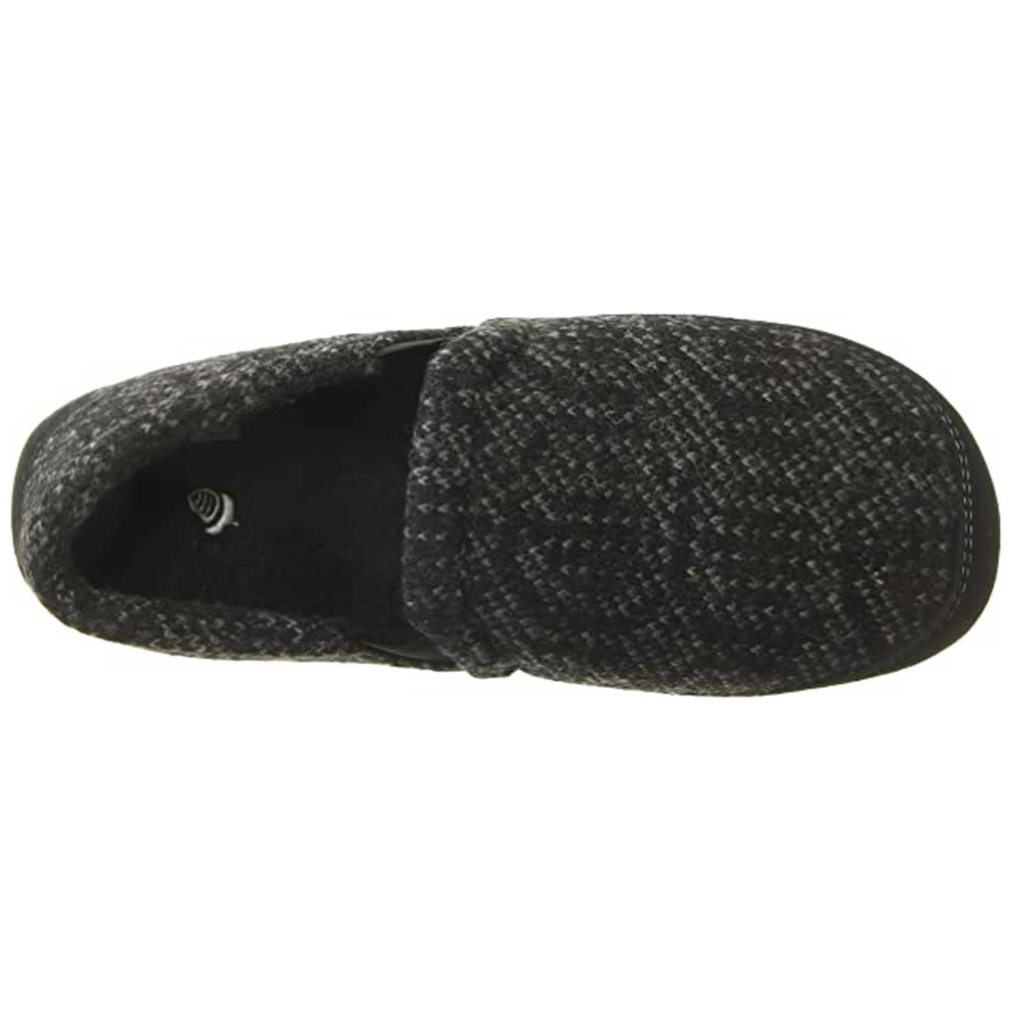 Acorn Men's Moc Slippers - Fave Gore Wool, Charcoal Tweed, Medium | A11172CTWMM