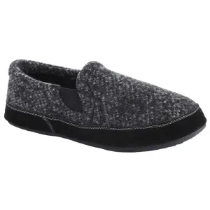 Acorn Men's Moc Slippers - Fave Gore Wool, Charcoal Tweed, Medium | A11172CTWMM