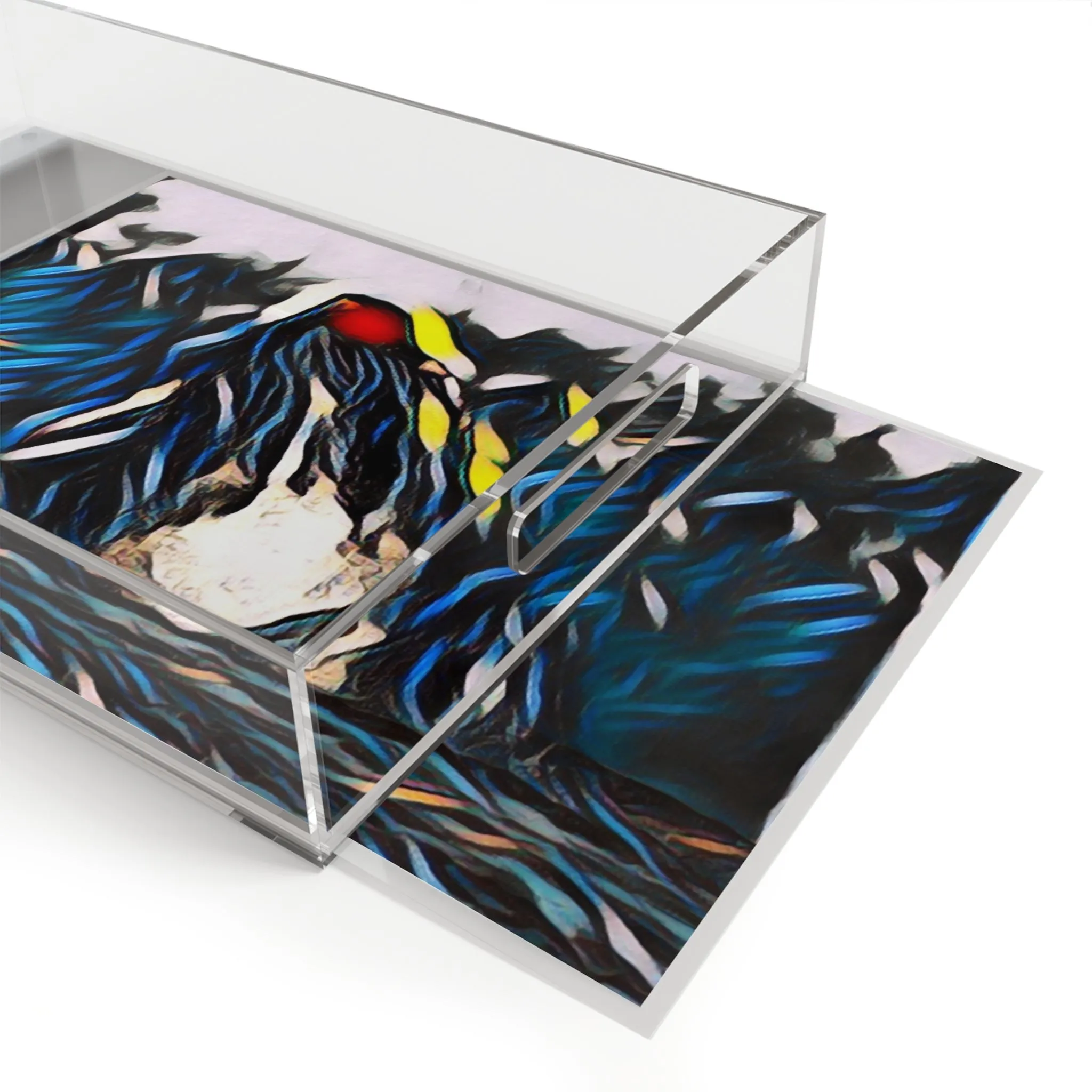 Acrylic Serving Tray ... "Ken's Favourite Humpback Breach" ... Circa: 21st Century ... Maui, HI ... Original Works ...