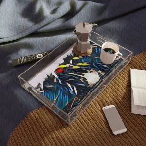 Acrylic Serving Tray ... "Ken's Favourite Humpback Breach" ... Circa: 21st Century ... Maui, HI ... Original Works ...