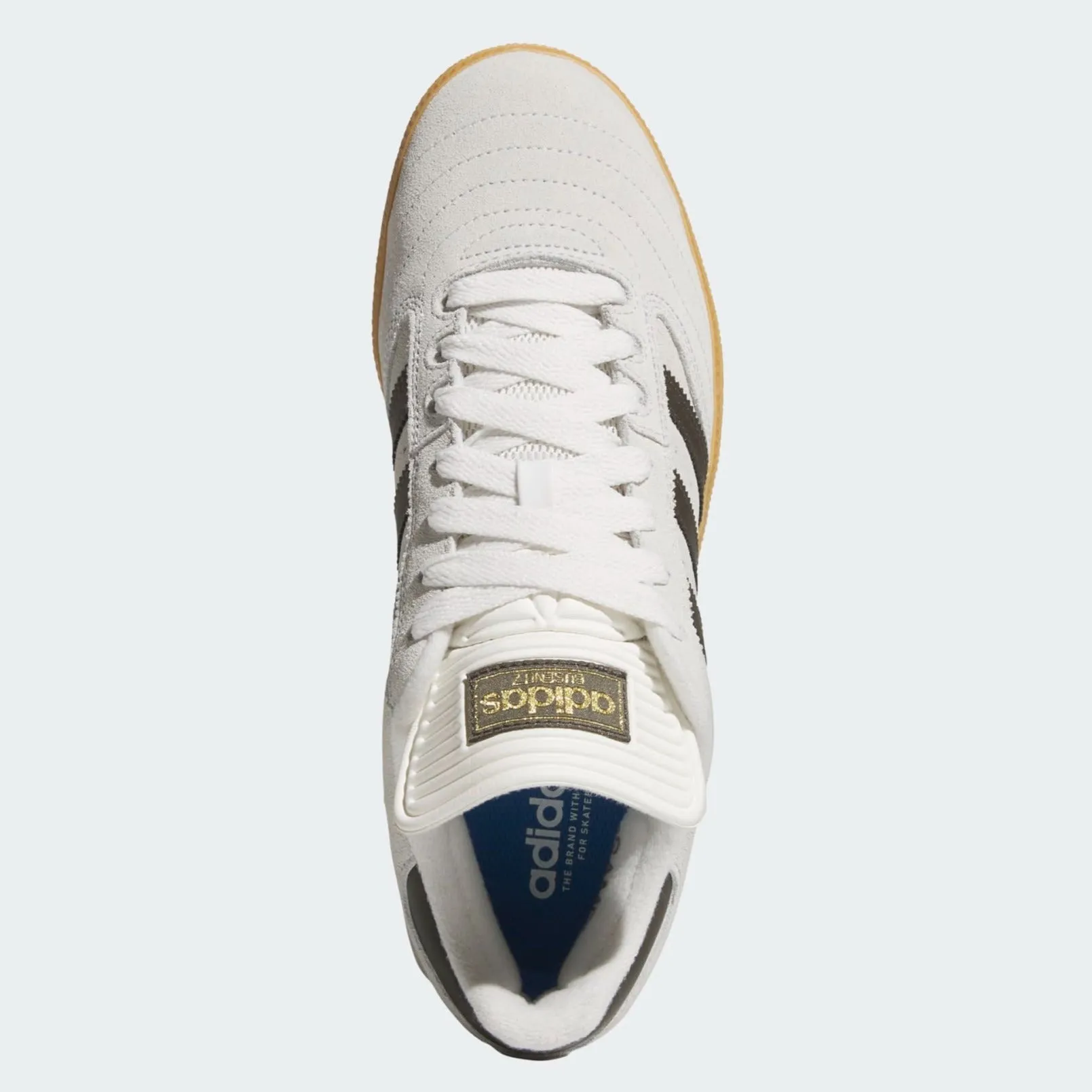 Adidas Busenitz Skateboard Shoe - Crystal White/Shadow Olive/Gum