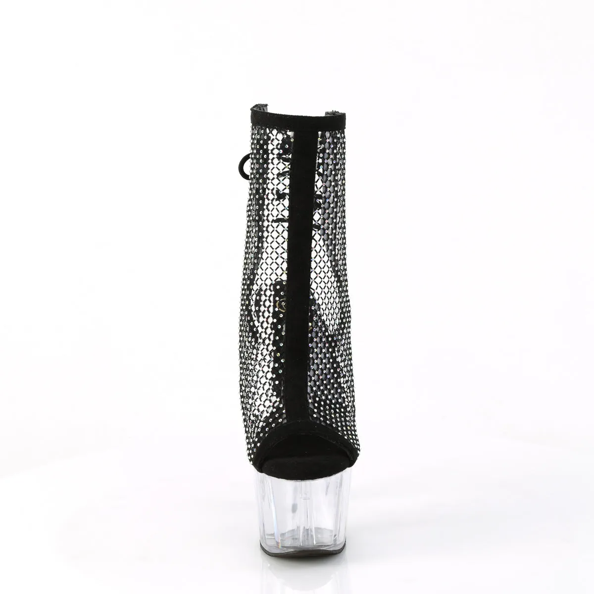 ADORE-1018RM Pleaser Black Faux Suede Sexy Platform Shoes (Pole Dancing Heels)