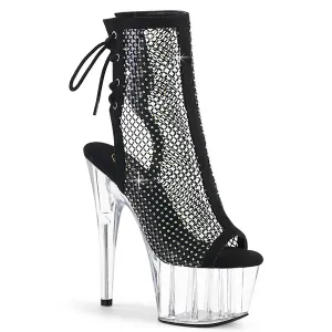 ADORE-1018RM Pleaser Black Faux Suede Sexy Platform Shoes (Pole Dancing Heels)