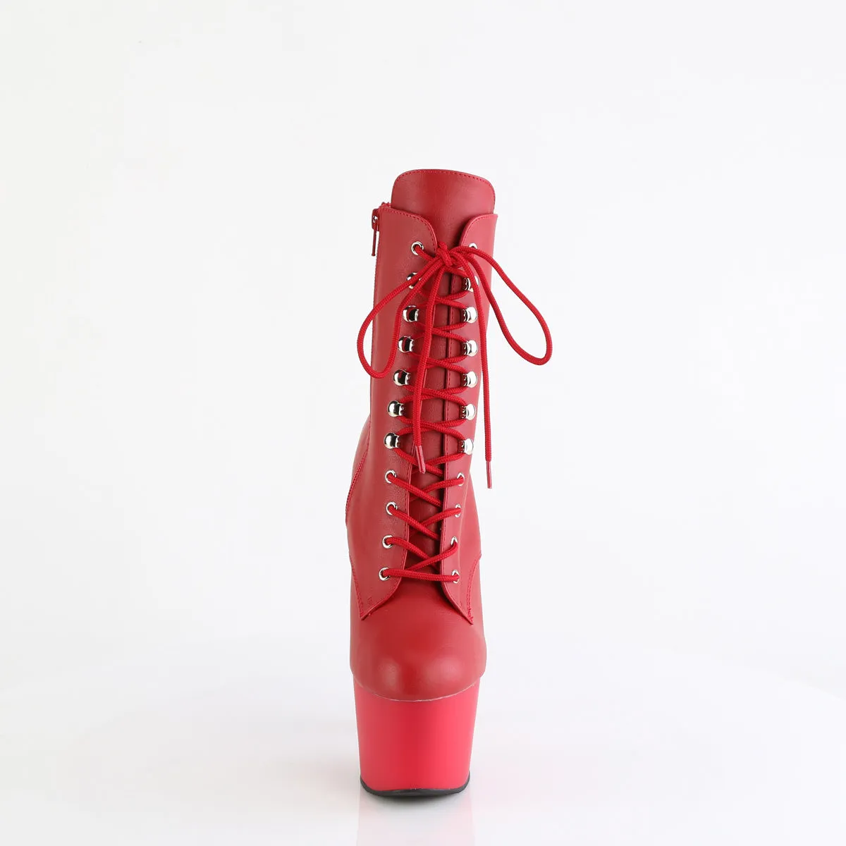 ADORE-1020 Pleaser Red Faux Leather Sexy Platform Shoes (Pole Dancing Heels)