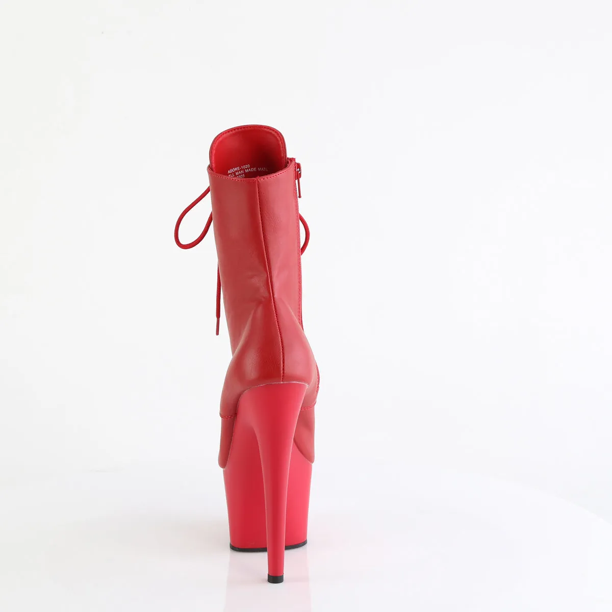 ADORE-1020 Pleaser Red Faux Leather Sexy Platform Shoes (Pole Dancing Heels)