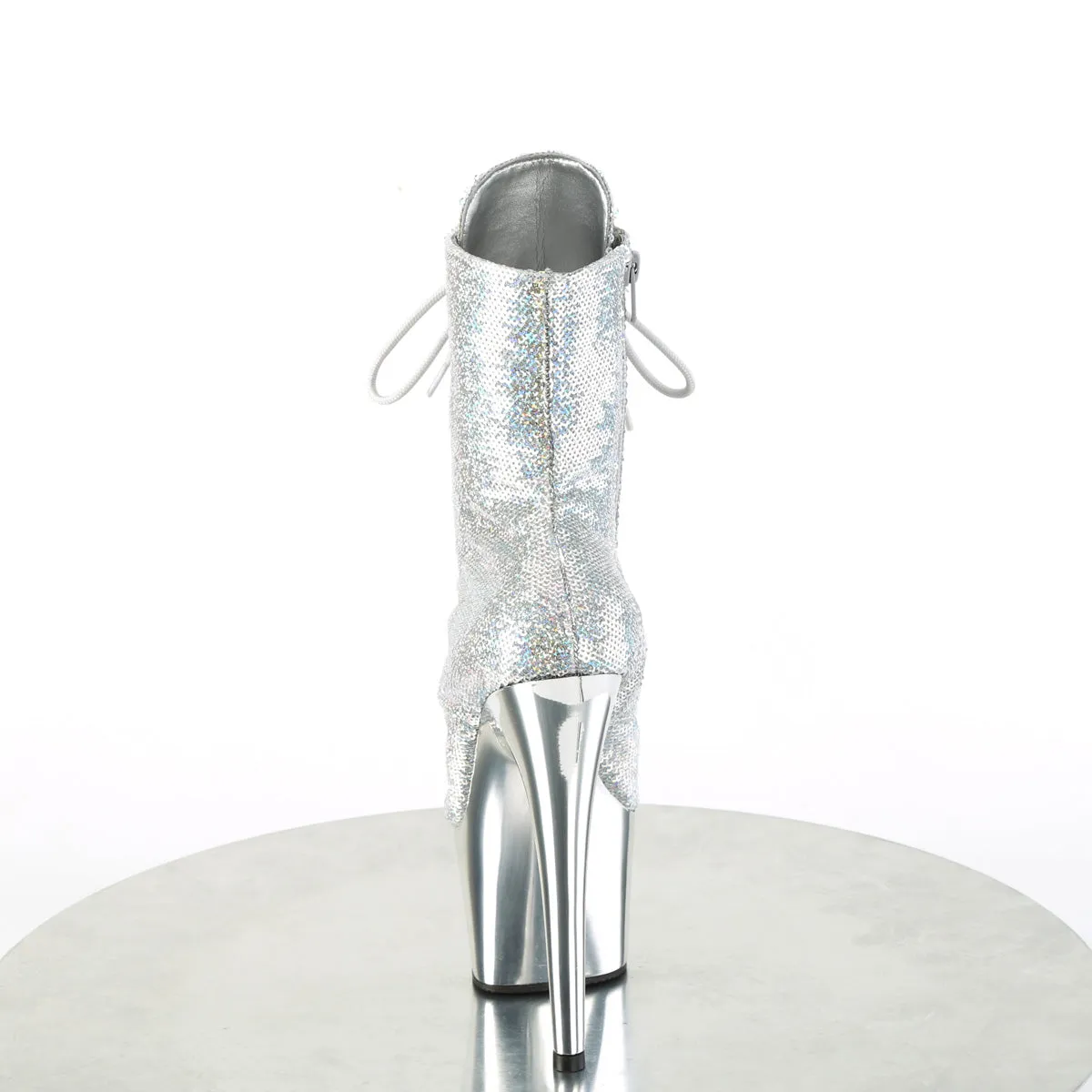 ADORE-1020SQ-02 Pleaser Silver Hologram Sexy Platform Shoes (Pole Dancing Heels)