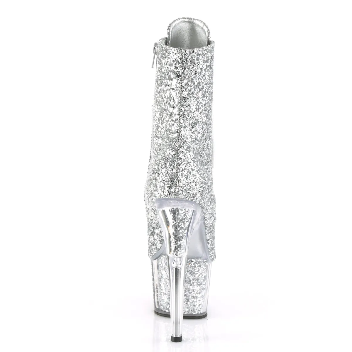 ADORE-1021G Pleaser Silver Glitter Sexy Platform Shoes (Pole Dancing Heels)