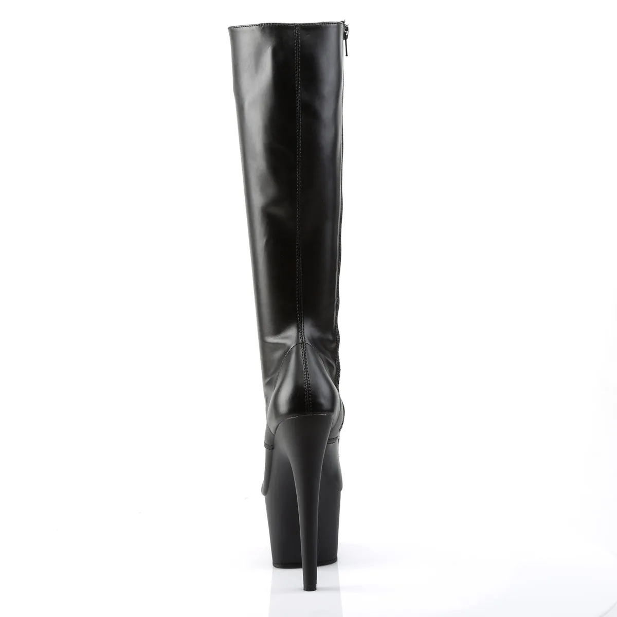 ADORE-2023 Pleaser Black Faux Leather Sexy Platform Shoes (Pole Dancing Heels)