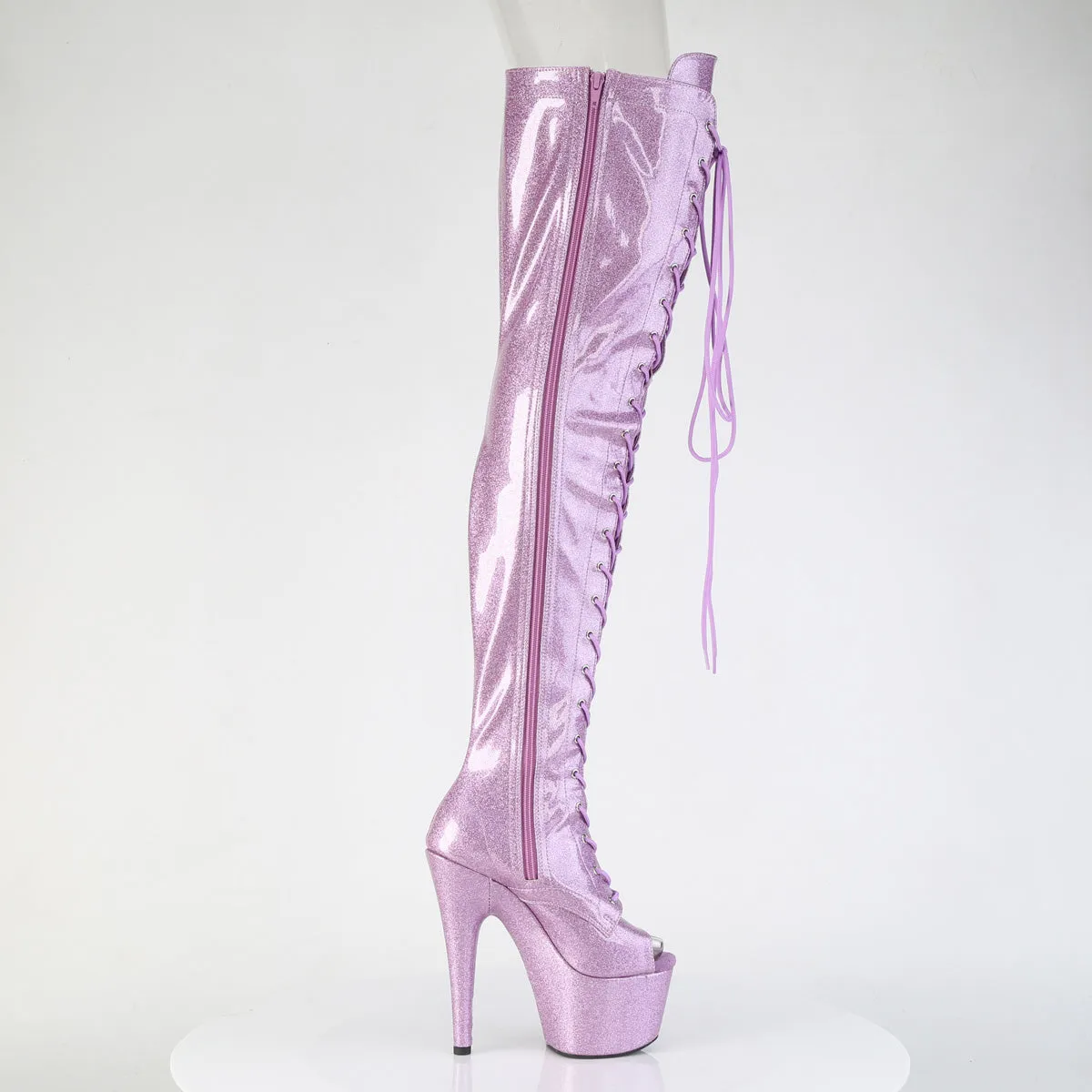 ADORE-3021GP Pleaser Lilac Glitter Sexy Platform Shoes (Pole Dancing Heels)