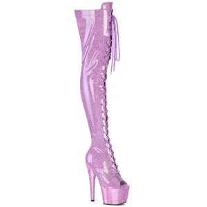 ADORE-3021GP Pleaser Lilac Glitter Sexy Platform Shoes (Pole Dancing Heels)
