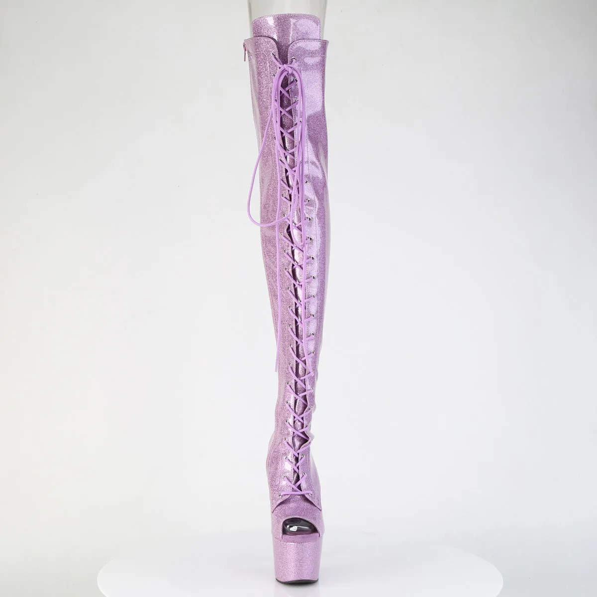 ADORE-3021GP Pleaser Lilac Glitter Sexy Platform Shoes (Pole Dancing Heels)
