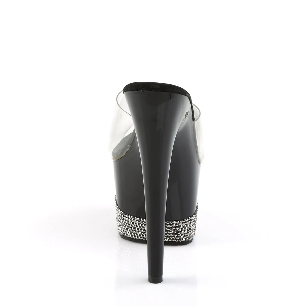 ADORE-701-3 Pleaser Clear/Black Sexy Platform Shoes (Pole Dancing Heels)