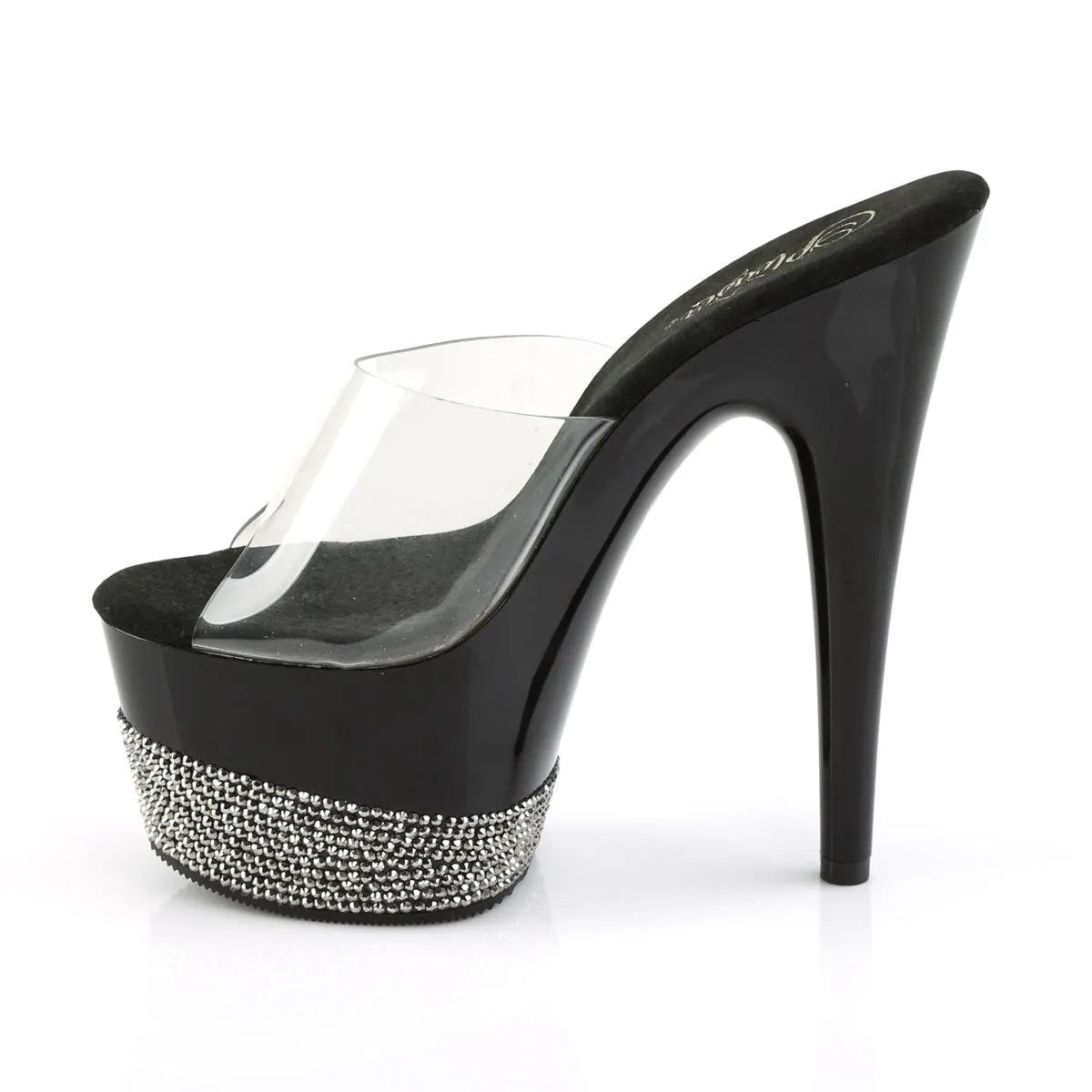ADORE-701-3 Pleaser Clear/Black Sexy Platform Shoes (Pole Dancing Heels)