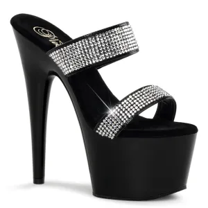 ADORE-702-2 Pleaser Black Sexy Platform Shoes (Pole Dancing Heels)