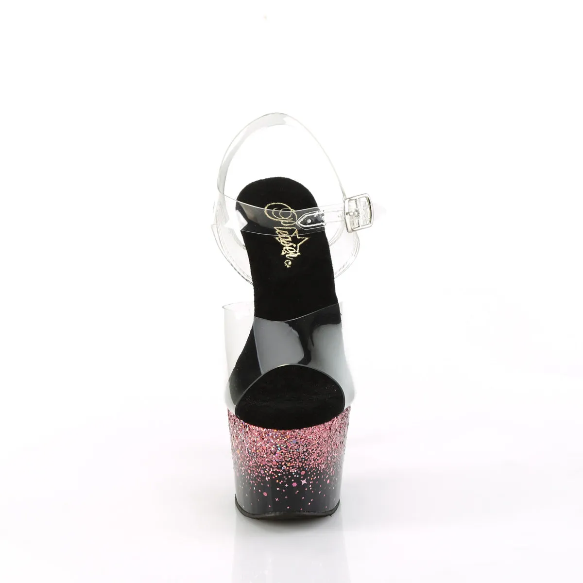 ADORE-708SS Pleaser Clear/Pink Sexy Platform Shoes (Pole Dancing Heels)