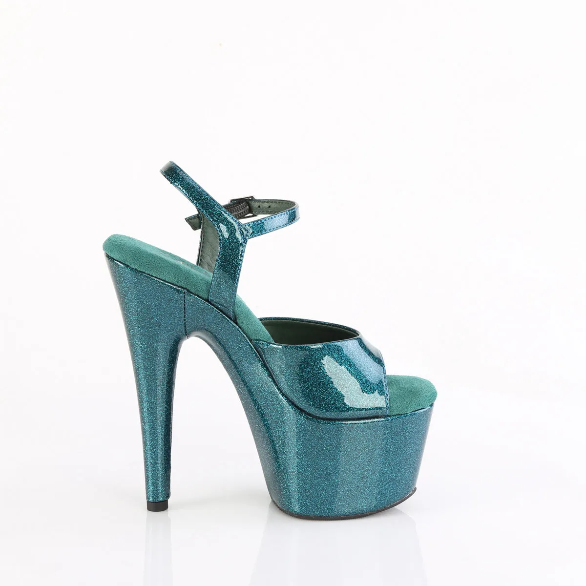 ADORE-709GP Pleaser Teal Glitter Sexy Platform Shoes (Pole Dancing Heels)