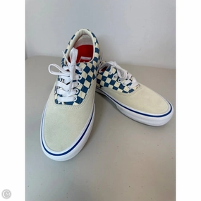 Casual Athletic Shoes Sneakers By Vans In Blue & Cream, Size: 9