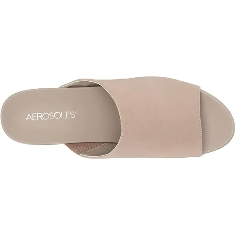 Aerosoles Blonde Wedge Sandal Bone Nubuck
