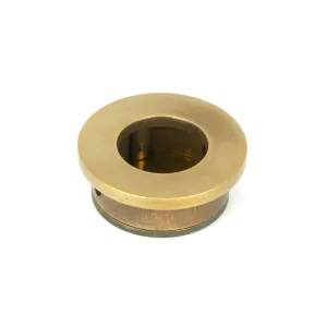Aged Brass 34mm Round Finger Edge Pull | From The Anvil