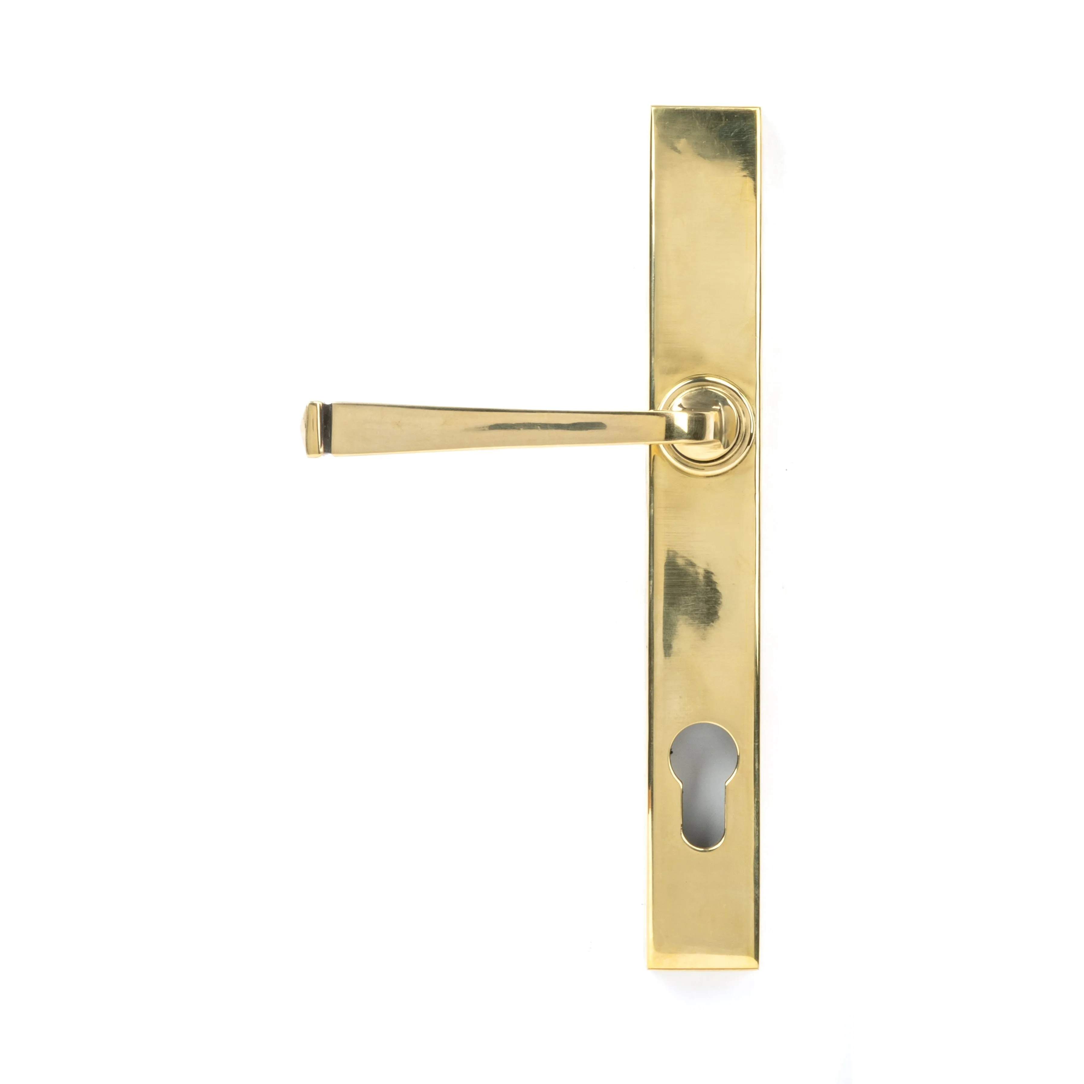 Aged Brass Avon Slimline Lever Espag. Lock Set | From The Anvil