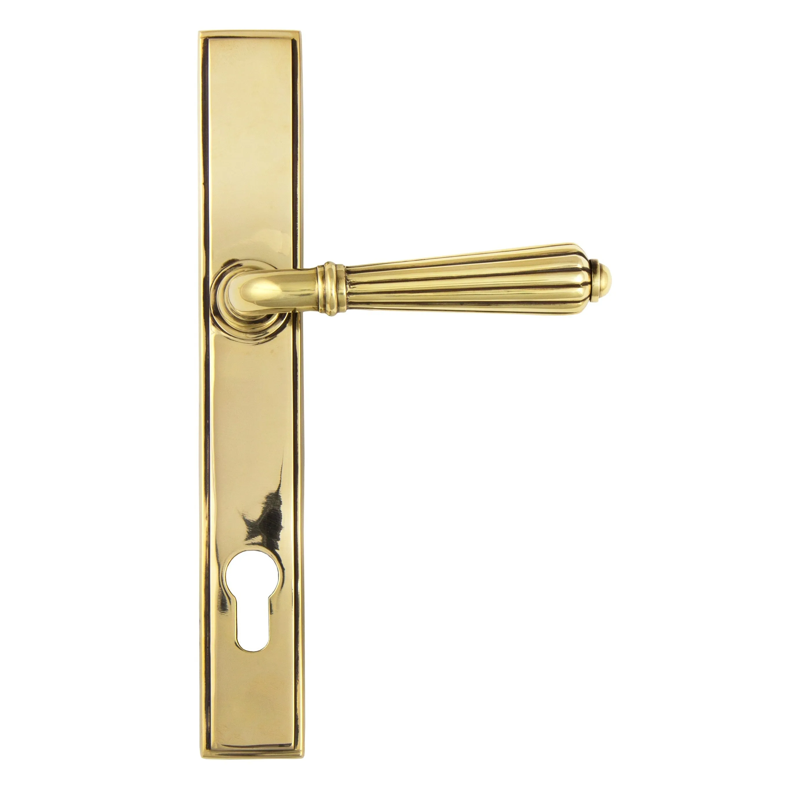 Aged Brass Hinton Slimline Lever Espag. Lock Set | From The Anvil