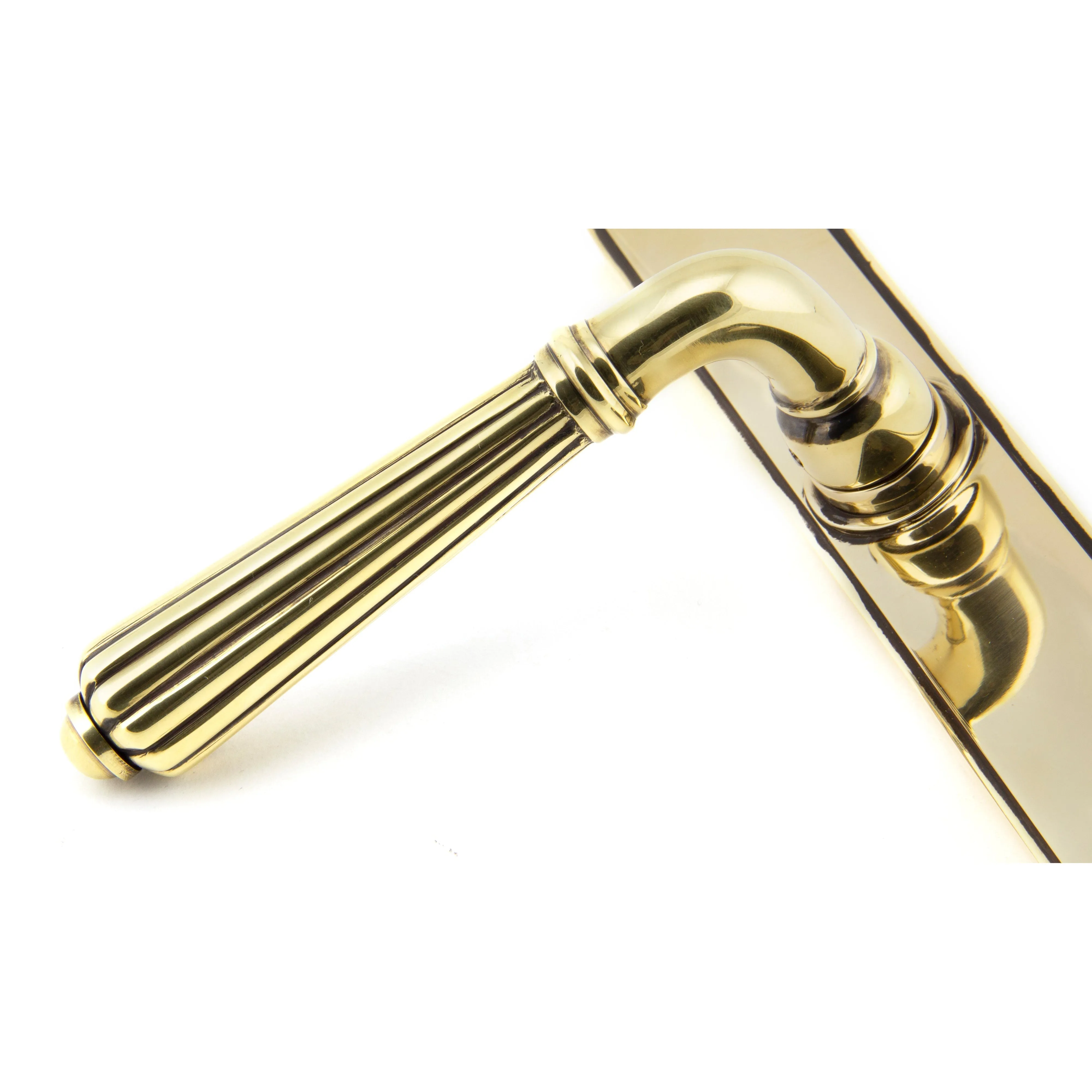 Aged Brass Hinton Slimline Lever Espag. Lock Set | From The Anvil