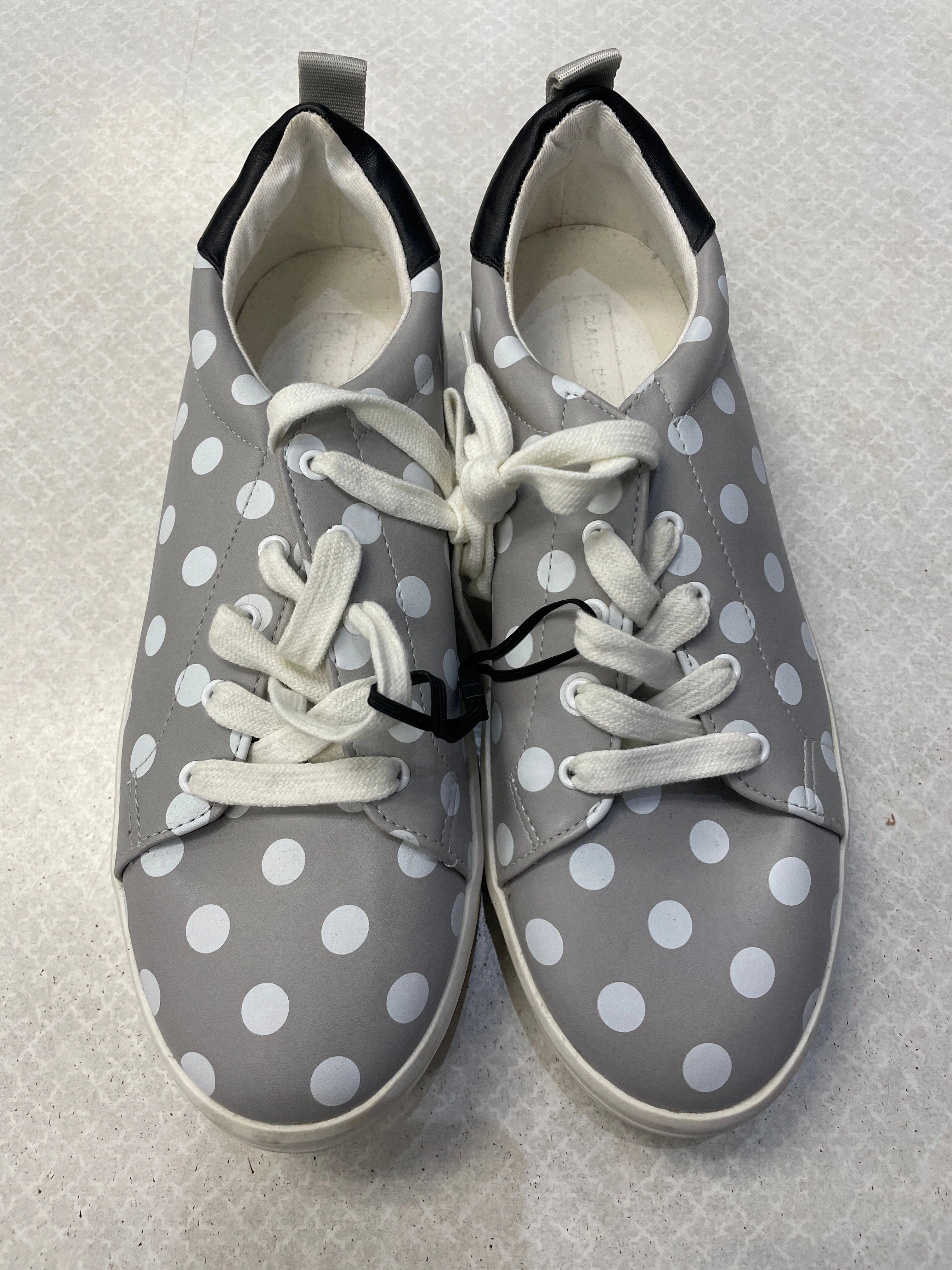 Grey Shoes Sneakers Zara Basic, Size 8 Textured Surface