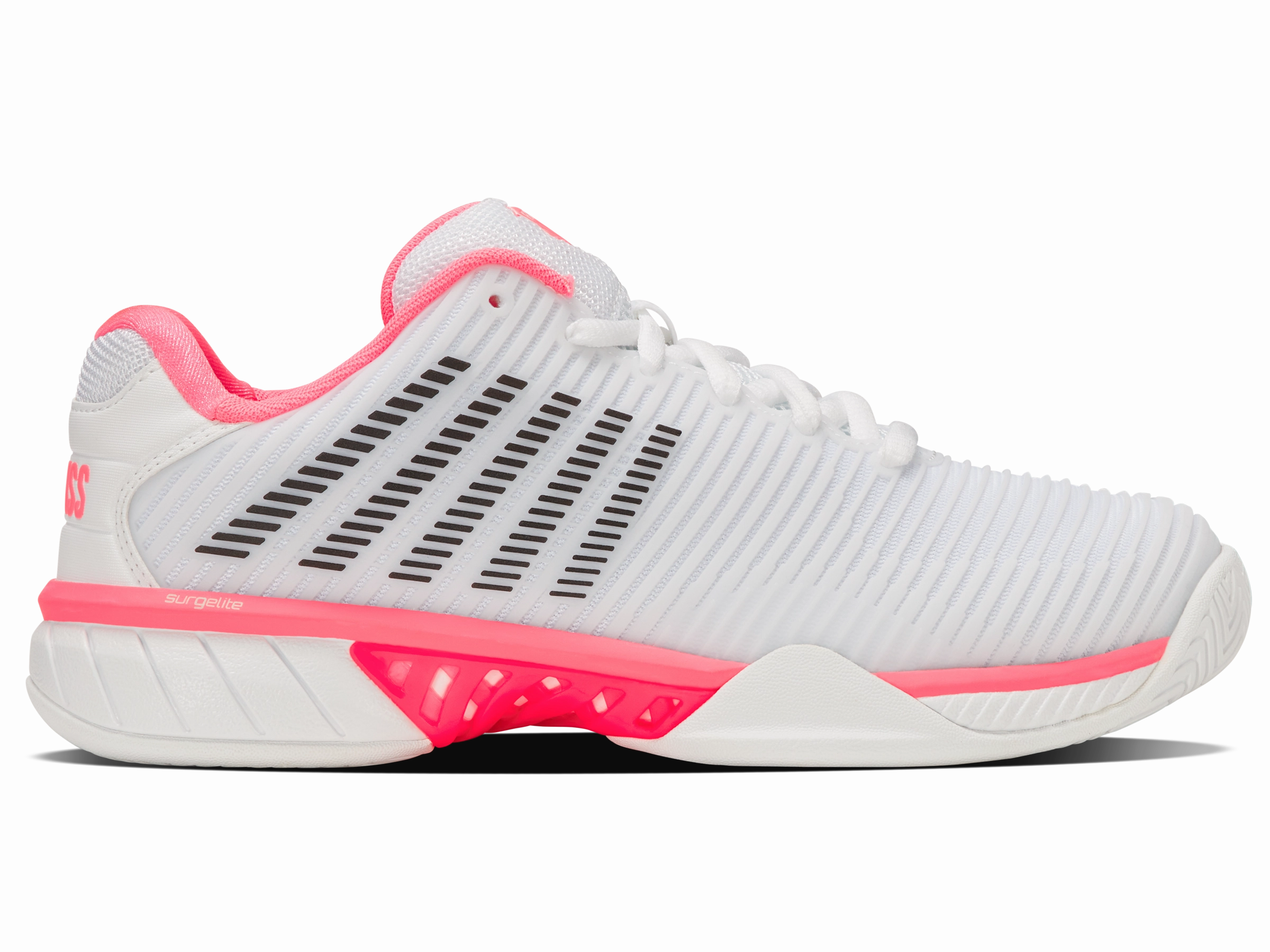 Contoured Arch Bridge Fashionable 96613-173-M | HYPERCOURT EXPRESS 2 | WHITE/NEON PASTEL PINK/BLACK