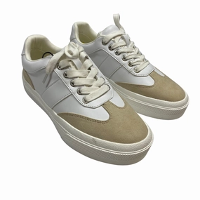 Superior ease Energy Step Shoes Sneakers By J Slides In Tan & White, Size:7.5