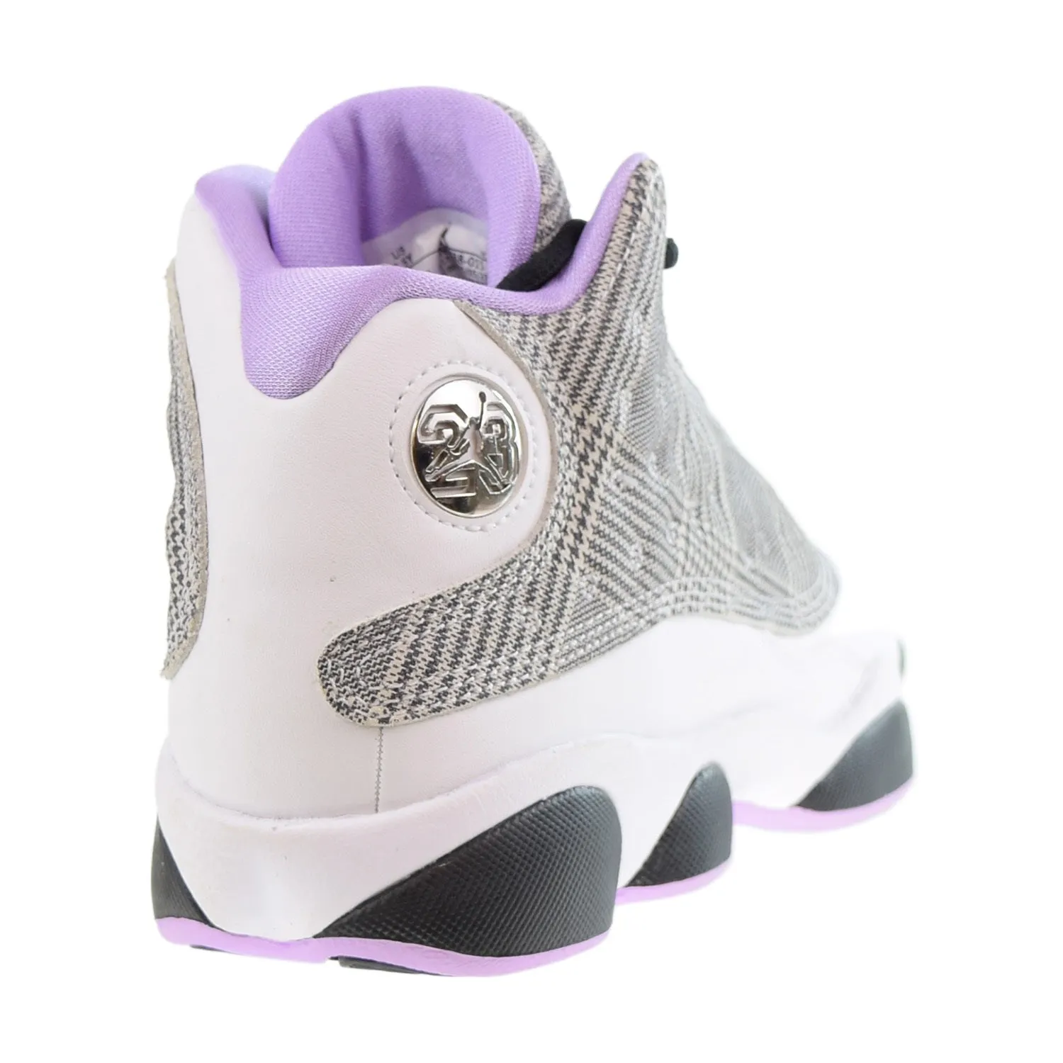 Air Jordan 13 Retro (GS) "Houndstooth" Big Kids Shoes White-Black-Lilac