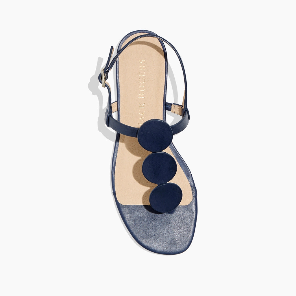 Smart Look Mid Heel Worth Leather Flat Sandal