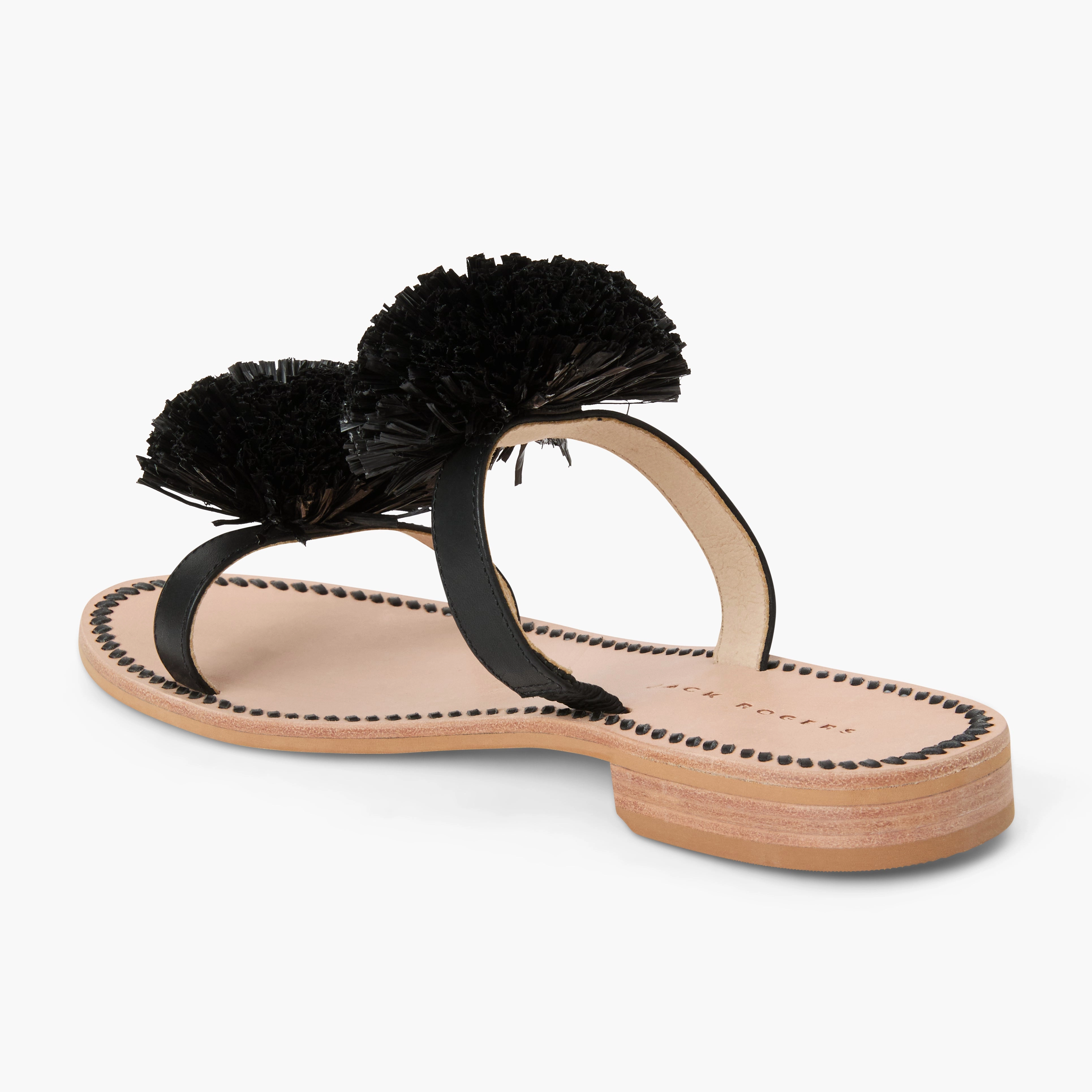 Adjust Strap Removable Footbed Daffodil Raffia Flat Sandal