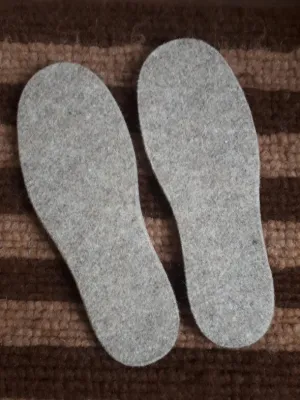 Alpaca & Wool Felted Insoles - Thick