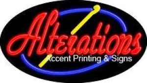 Alterations Flashing Handcrafted Real GlassTube Neon Sign