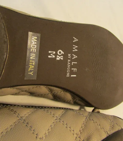 Amalfi by Rangoni Mimi Ballet Flats 2 Tone Quilted Leather
