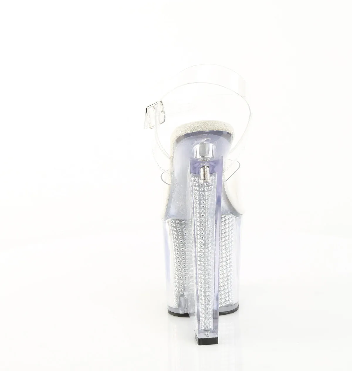 AMAZE-808SRS Pleaser Clear/Silver Sexy Platform Shoes (Pole Dancing Heels)
