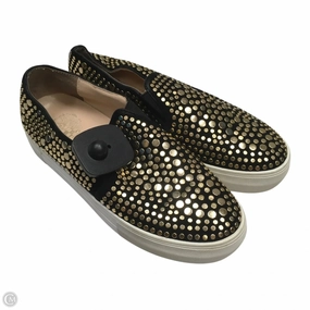 Shoes Sneakers By Vince Camuto In Black & Gold, Size: 6 Anatomically Shaped Footbed All-Purpose Style