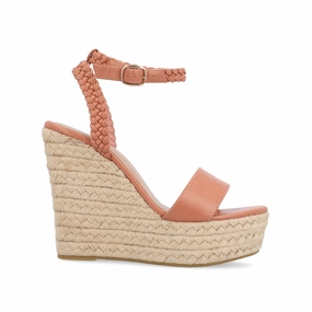 Sunday Vibe Stretchable Straps ANDIAH ESPADRILLE WEDGE HEELED SANDALS