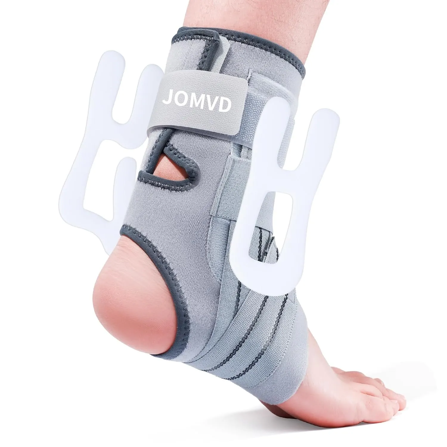 Ankle Brace for Women Men, Sprained Pain Relief, Adjustable Foot Ankle Support with Side Stabilizers for Tendinitis Sprained Ankle Plantar Fasciitis Ligament Injury Recovery