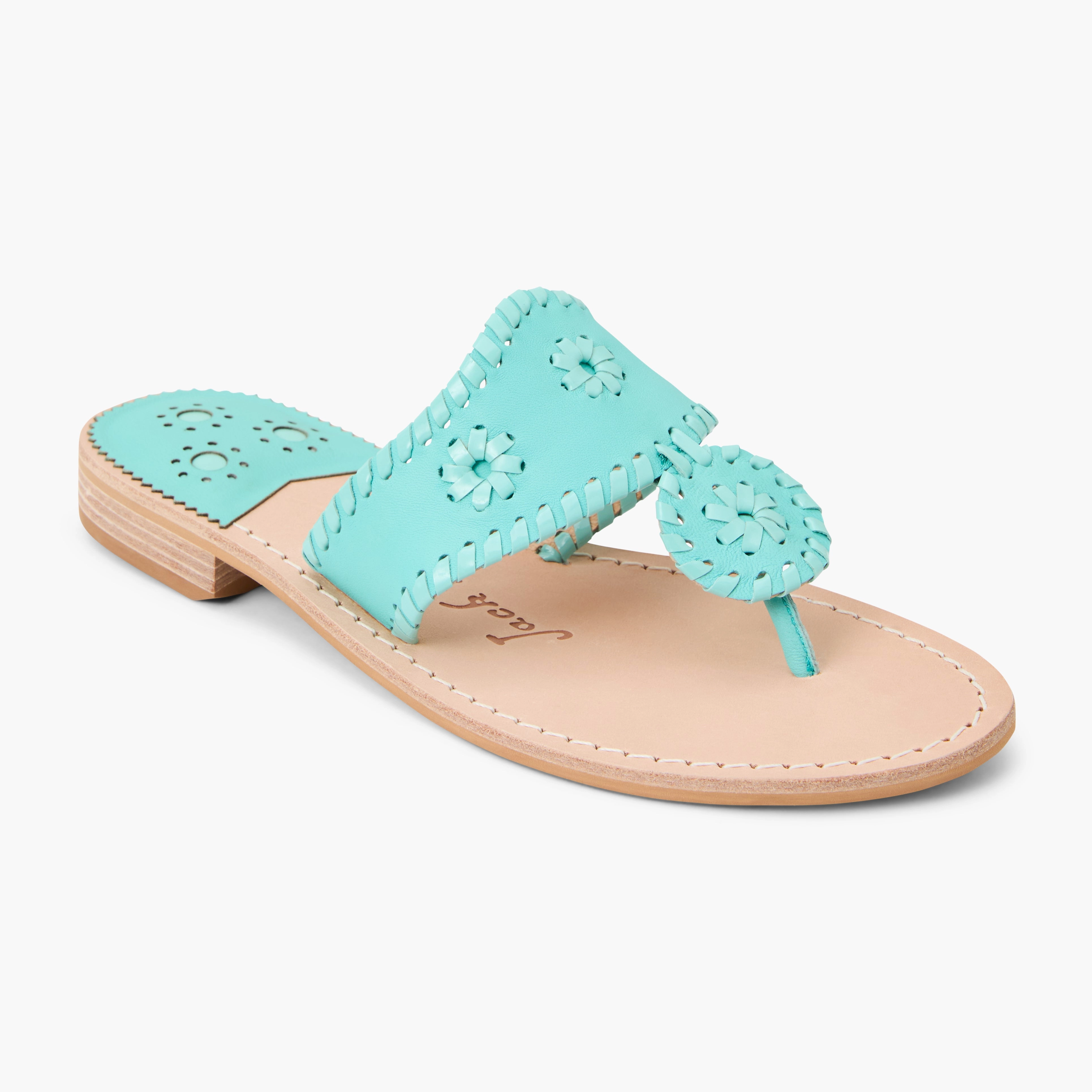 Jacks Leather Flat Sandal footbed cushioning Minimal Feel