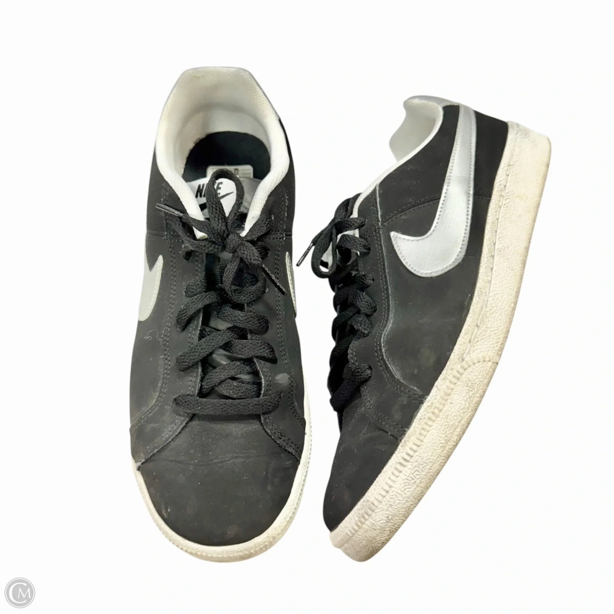 Shoes Sneakers By Nike In Black & Silver, Size: 11 Reinforced Stitch Bonding