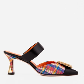 day trip Spring Ready The Valencia Multicolor Leather Women Jewel Heel Mule Sandal