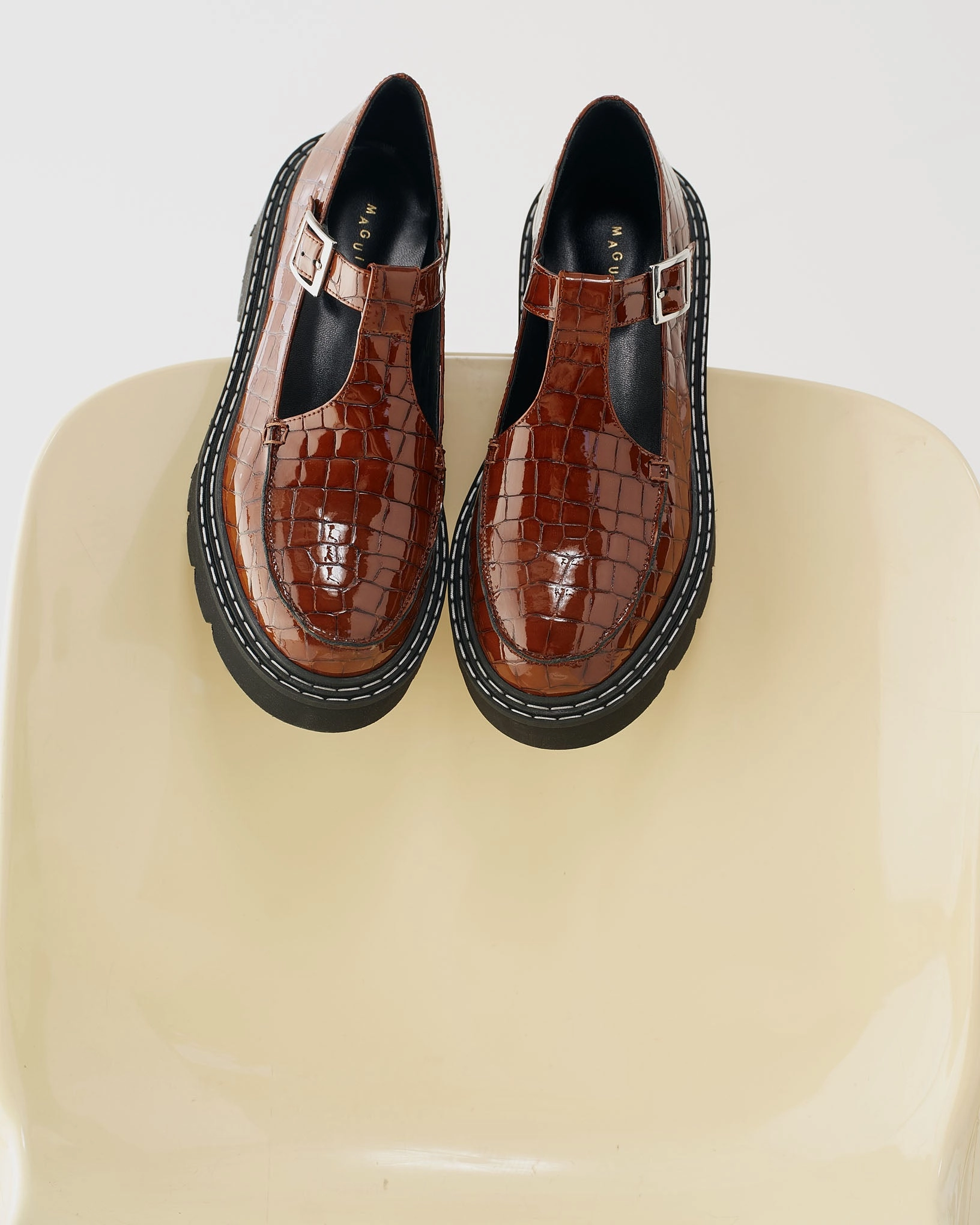 Neiva Brown Mary Jane Effortless Walking Shoes