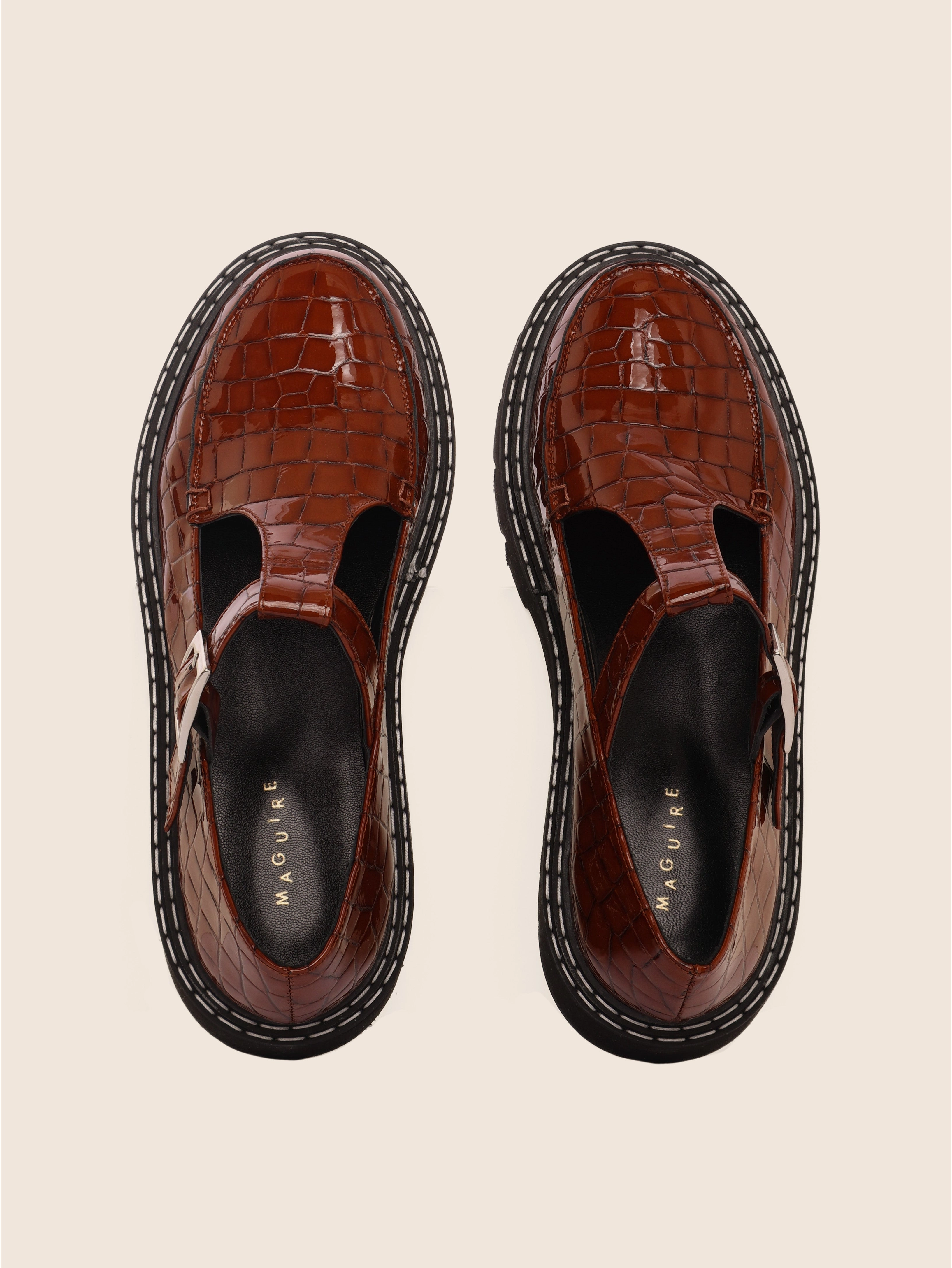 Neiva Brown Mary Jane Cushioned Town Event