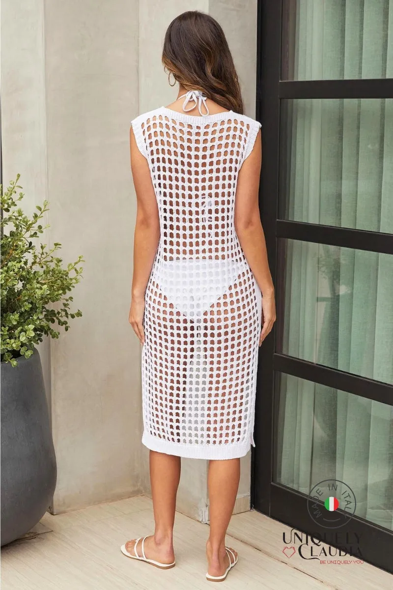 Antonia Sleeveless Crochet Cover-up Midi Dress