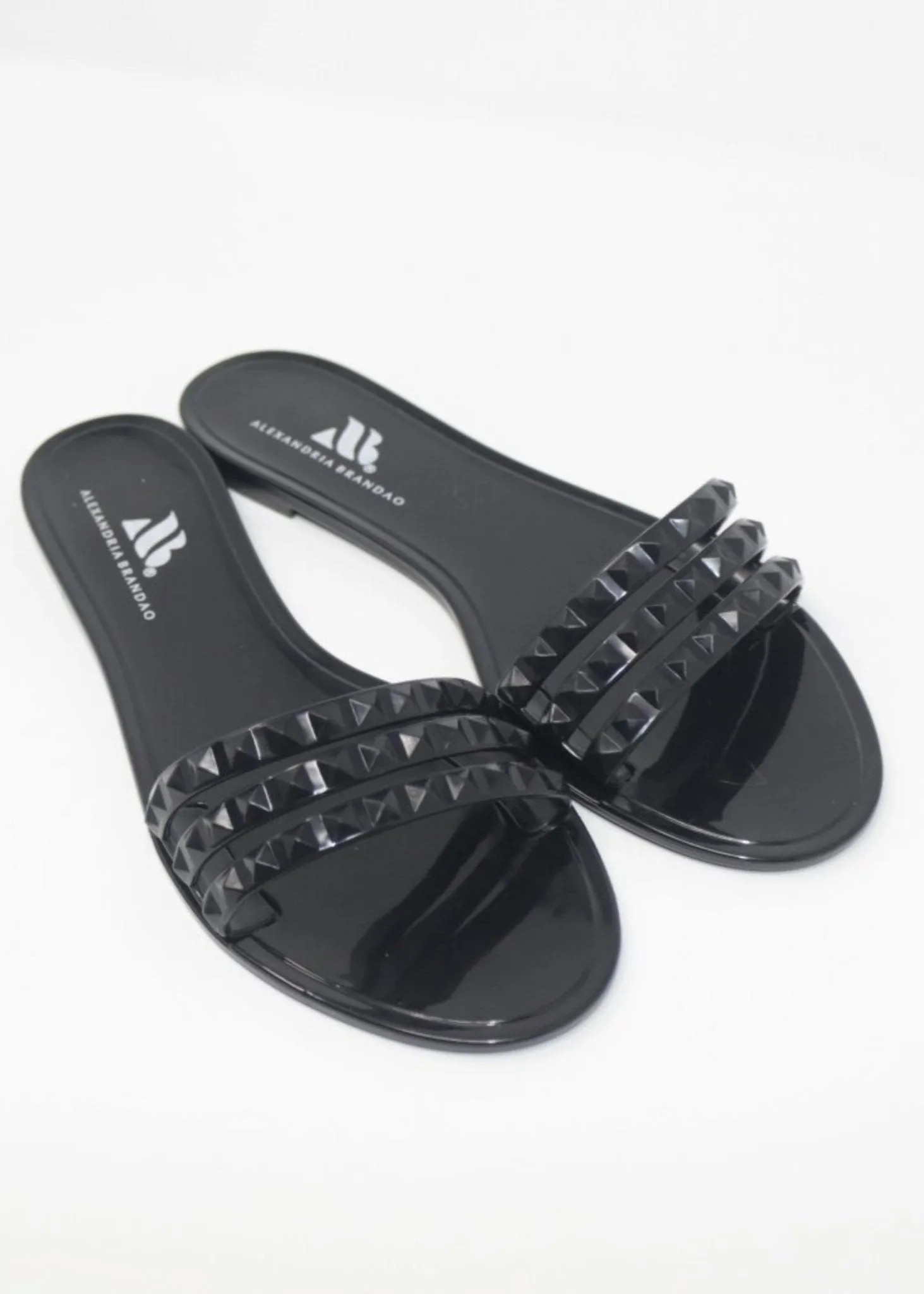 Aria B Black Slide Sandals