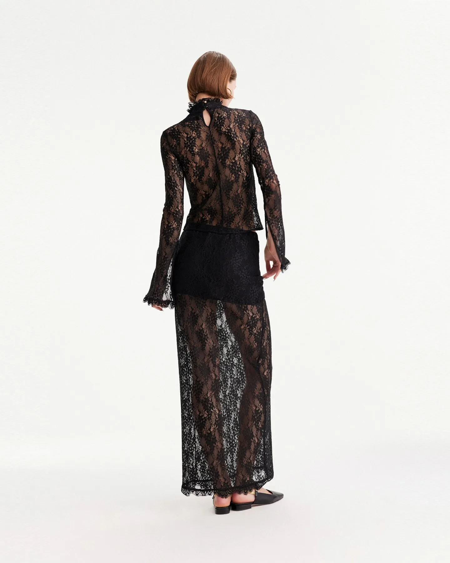 Artemis Lace Mockneck Top