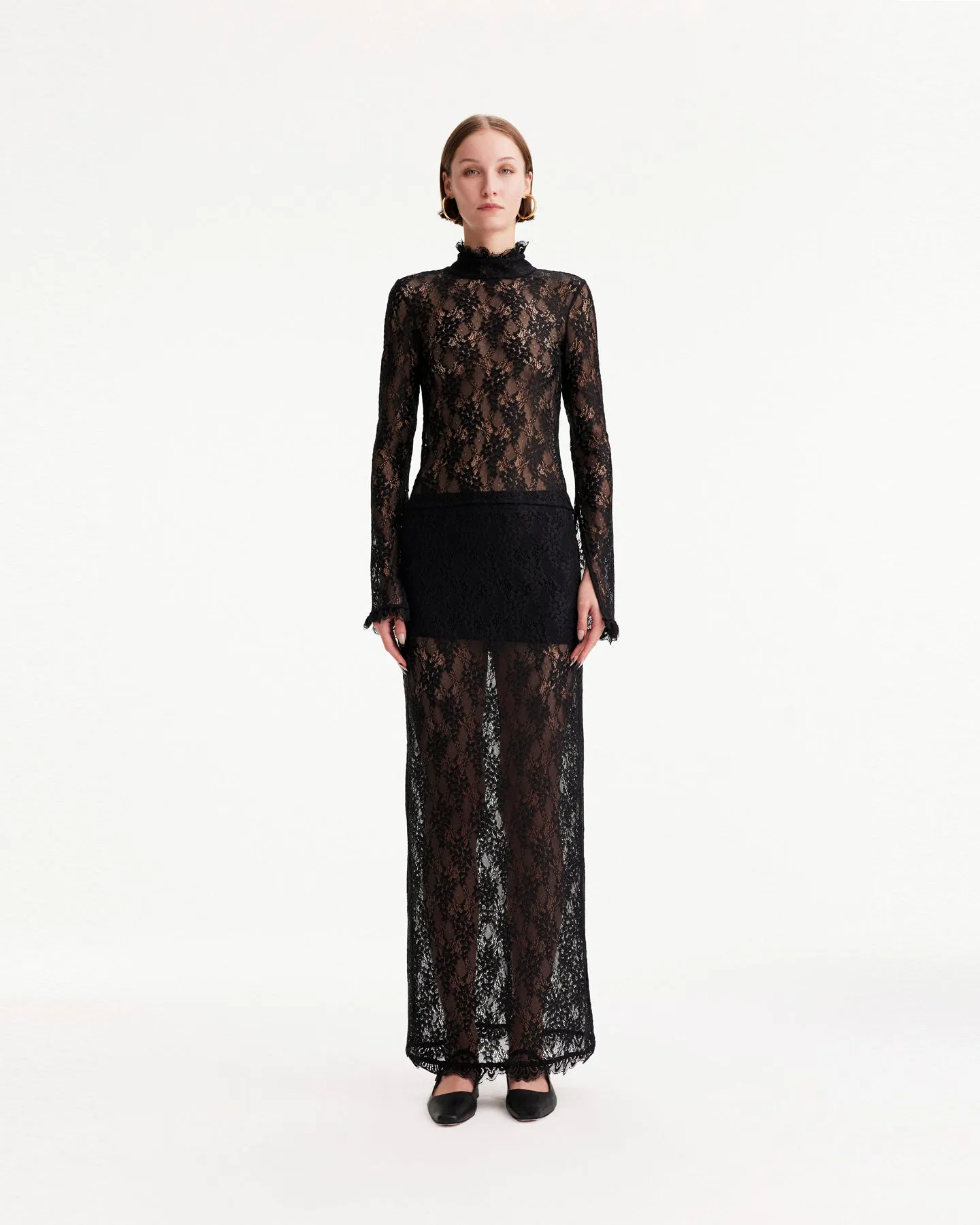 Artemis Lace Mockneck Top