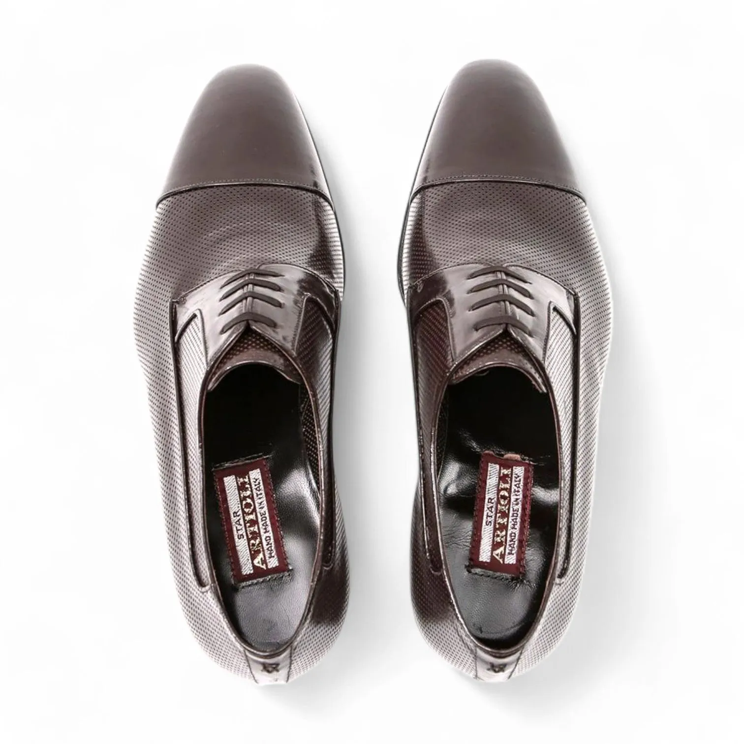 Artioli Orlando Men's Shoes Perforated Kangaroo Derby (ART1074)